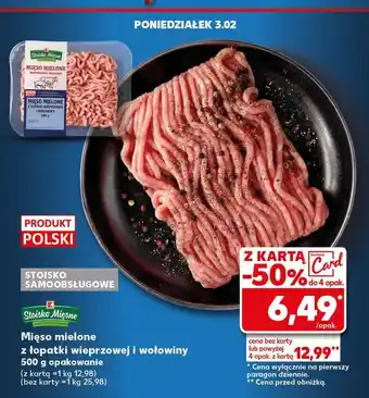 Kaufland Mięso mielone z łopatki wieprzowej i wołowiny Stoisko Mięsne oferta