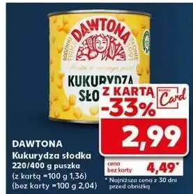 Kaufland Kukurydza słodka konserwowa Dawtona oferta