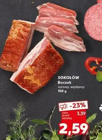 Kaufland Boczek surowy wędzony extra Sokołów oferta