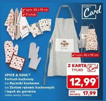 Kaufland Zestaw kuchenny dziecięcy fartuch + rękawica podkładka Spice&Soul oferta