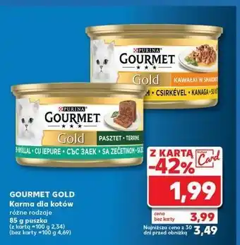 Kaufland Karma dla kota królik Purina Gourmet Gold oferta