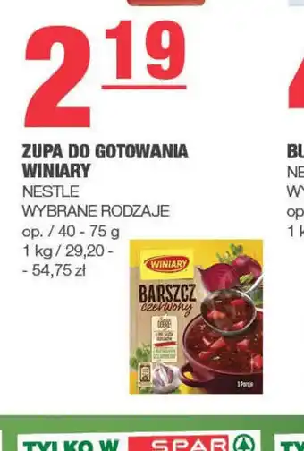 EuroSPAR Zupa do gotowania Winiary Nestle oferta