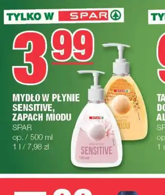 EuroSPAR Mydło w płynie Sensitive, zapach miodu SPAR oferta