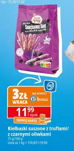 E.Leclerc Kiełbaski suszone z oliwkami Wiodąca marka saint azay oferta