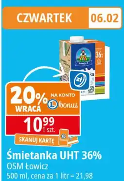 E.Leclerc Śmietanka uht 36 % Łowicka oferta