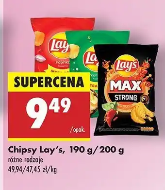 Biedronka Chipsy chili & lime Lay's max strong oferta