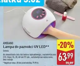 ALDI Lampa do paznokci uv Ambiano oferta