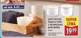 ALDI Świeca spa z drewnianą pokrywką Home Creation oferta