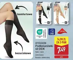 ALDI Podkolanówki damskie 40 den Up2Fashion oferta