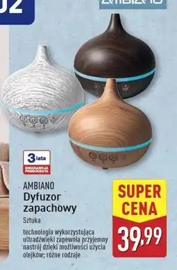 ALDI Dyfuzor zapachowy Ambiano oferta