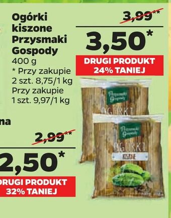 Netto Ogórki kiszone Przysmaki Gospody oferta