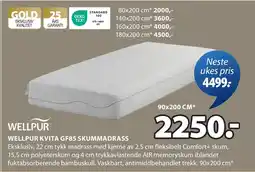 JYSK WELLPUR KVITA GF85 SKUMMADRASS oferta