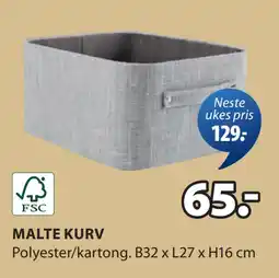 JYSK MALTE KURV oferta