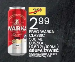 Wafelek Piwo warka classic grupa żywiec oferta