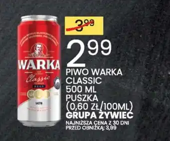 Wafelek Piwo warka classic grupa żywiec oferta