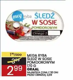 Wafelek Mega ryba śledź w sosie pomidorowym graal oferta