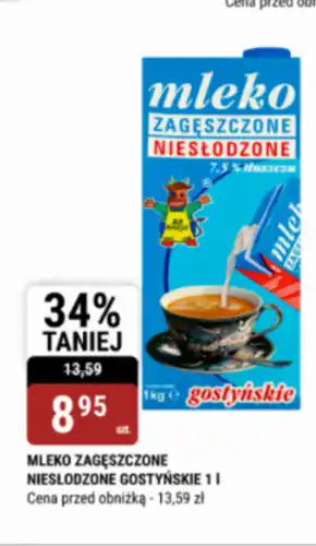 bi1 SM Gostyń Mleko gostyńskie zagęszczone niesłodzone 7,5% 1 kg oferta