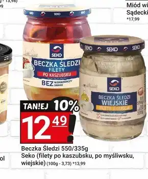 Hitpol SEKO Beczka śledzi Filety z olejem wiejskim 550 g oferta