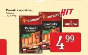 Społem Sokołów Parówki z szynki 250 g oferta