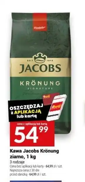 Twój Market Jacobs Krönung Kawa ziarnista palona 1 kg oferta