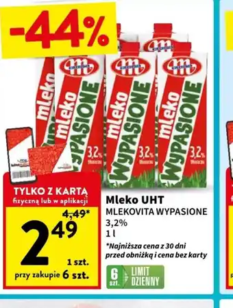 Intermarche Mleko UHT Mlekovita Wypasione oferta