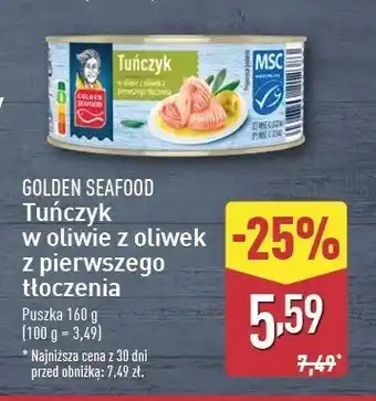 ALDI Tuńczyk w oliwie z oliwek z pierwszego tłoczenia Golden seafood oferta