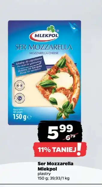 Netto Ser mozzarella - plastry Mlekpol oferta