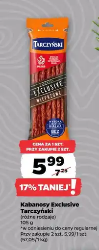 Netto Kabanosy wieprzowe Tarczyński exclusive oferta