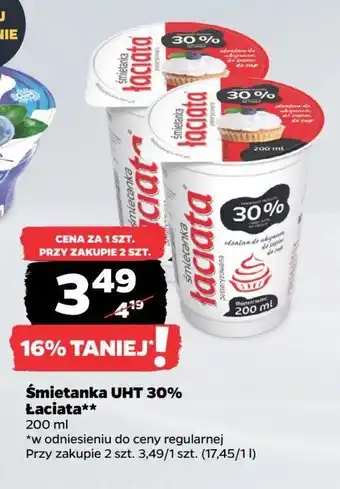 Netto Śmietana 30% Łaciata Łaciate oferta