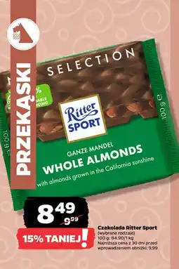 Netto Czekolada mleczna whole hazelnuts Ritter sport oferta