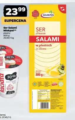 Netto Ser salami plastry Mlekpol oferta