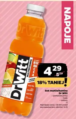 Netto Napój witalność multiwitamina zielona Dr Witt Premium oferta