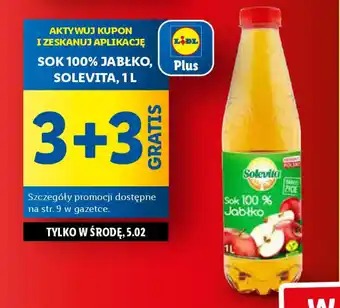 Lidl Sok 100% jabłko, solevita oferta