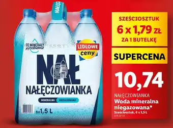 Lidl Nałęczowianka woda mineralna niegazowana oferta