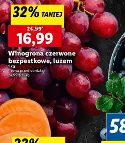 Lidl Winogrona czerwone bezpestkowe, luzem oferta