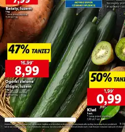 Lidl Ogórki zielone długie, luzem oferta