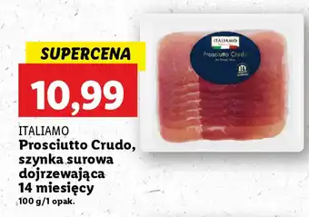 Lidl Italiamo prosciutto crudo, szynka surowa dojrzewająca 14 miesięcy oferta