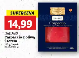 Lidl ITALIAMO Carpaccio z oliwą i serem oferta