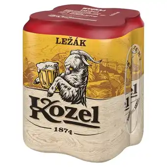 Carrefour Kozel Ležák Piwo jasne 2 l (4 x 0,5 l) oferta