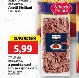 Lidl ITALIAMO Makaron z pomidorami / ze szpinakiem oferta