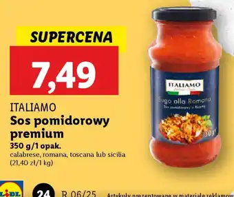 Lidl ITALIAMO Sos pomidorowy premium oferta