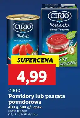 Lidl CIRIO Pomidory lub passata pomidorowa oferta