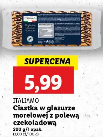 Lidl ITALIAMO Ciastka w glazurze morelowej oferta