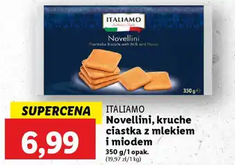 Lidl ITALIAMO Novellini, kruche ciastka z mlekiem oferta