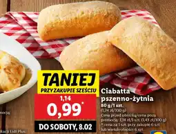 Lidl Ciabatta pszenno-żytnia oferta