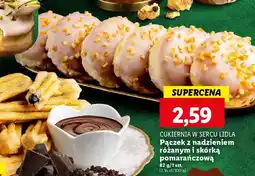 Lidl Pączek z nadzieniem różanym i skórką pomarańczową oferta