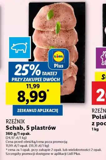 Lidl RZEŹNIK Schab, 5 plastrów oferta