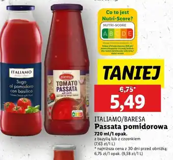 Lidl Passata pomidorowa Baresa oferta