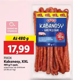 Lidl Kabanosy wieprzowe Pikok oferta