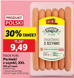 Lidl Parówki z szynki ekstra Pikok Pure oferta